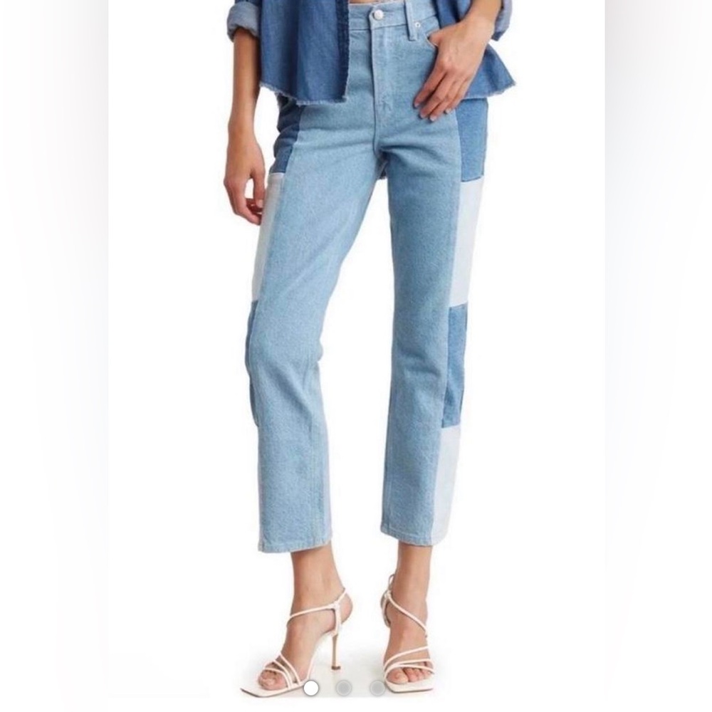 Good American Good Icon Denim high rise patched jeans